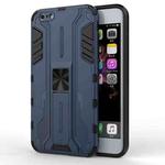 Supersonic PC + TPU Shock-proof Protective Case with Holder For iPhone 6 Plus & 6s Plus(Dark Blue)