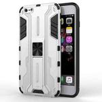 Supersonic PC + TPU Shock-proof Protective Case with Holder For iPhone 6 Plus & 6s Plus(Silver)