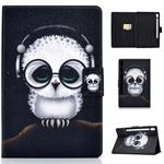 For Galaxy Tab S6 T860 / T865 Colored Drawing Horizontal Flip Leather Case with Holder & Card Slots & Sleep / Wake-up Function(White Owl)