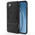 For Xiaomi Mi 10S Shockproof PC + TPU Protective Case with Hidden Holder(Black)