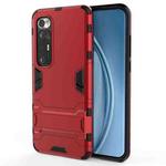 For Xiaomi Mi 10S Shockproof PC + TPU Protective Case with Hidden Holder(Red)