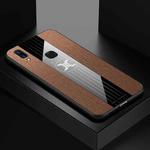 For Vivo X21 XINLI Stitching Cloth Texture Shockproof TPU Protective Case(Brown)