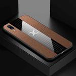 For Vivo X21 UD XINLI Stitching Cloth Texture Shockproof TPU Protective Case(Brown)