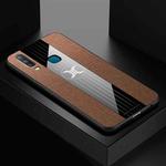 For Vivo Y3 / Y17 XINLI Stitching Cloth Texture Shockproof TPU Protective Case(Brown)