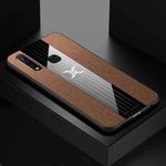 For Vivo Z5X XINLI Stitching Cloth Texture Shockproof TPU Protective Case(Brown)