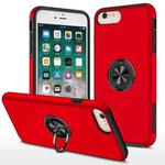 Magnetic Ring Kickstand Shockproof Phone Case For iPhone 6 Plus(Red)