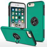 Magnetic Ring Kickstand Shockproof Phone Case For iPhone 6 Plus(Dark Green)