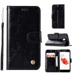For Nokia 2 Retro Copper Buckle Crazy Horse Horizontal Flip PU Leather Case with Holder & Card Slots & Wallet & Lanyard(Black)