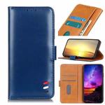 For Motorola Moto E7 Power (2021) 3-Color Pearl Texture Magnetic Buckle Horizontal Flip PU Leather Case with Card Slots & Wallet & Holder(Blue)