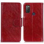 For Alcatel 1S (2021) Nappa Texture Horizontal Flip Leather Case with Holder & Card Slots & Wallet(Red)