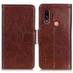 For Motorola Moto E7 Power (2021) Nappa Texture Horizontal Flip Leather Case with Holder & Card Slots & Wallet(Brown)