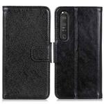 For Sony Xperia 1 III Nappa Texture Horizontal Flip Leather Case with Holder & Card Slots & Wallet(Black)