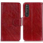 For Sony Xperia 1 III Nappa Texture Horizontal Flip Leather Case with Holder & Card Slots & Wallet(Red)