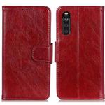 For Sony Xperia 10 III Nappa Texture Horizontal Flip Leather Case with Holder & Card Slots & Wallet(Red)