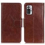 For Xiaomi Redmi Note 10 Pro Nappa Texture Horizontal Flip Leather Case with Holder & Card Slots & Wallet(Brown)