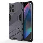 For OPPO Find X3 Punk Armor 2 in 1 PC + TPU Shockproof Case with Invisible Holder(Grey)