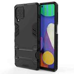 For Samsung Galaxy F62 / M62 Shockproof PC + TPU Protective Case with Hidden Holder(Black)