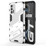 For OPPO Realme GT 5G Punk Armor 2 in 1 PC + TPU Shockproof Case with Invisible Holder(White)