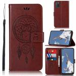 For OPPO A52 / A72 / A92 Wind Chime Owl Embossing Pattern Horizontal Flip Leather Case, with Holder & Card Slots & Wallet(Brown)
