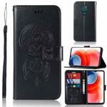 For Motorola Moto G Play (2021) Wind Chime Owl Embossing Pattern Horizontal Flip Leather Case with Holder & Card Slots & Wallet(Black)