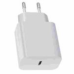 XY PD 25W USB-C / Type-C Single-port Travel Charger for Samsung Devices Fast Charging, EU Plug(White)