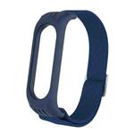 For Xiaomi Mi Band 3 / 4 / 5 Twill 8-shaped Buckle Elastic Watch Band(Cold Blue)
