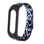 For Xiaomi Mi Band 3 / 4 / 5 Twill 8-shaped Buckle Elastic Watch Band(Leopard)