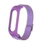 For Xiaomi Mi Band 3 / 4 / 5 Twill 8-shaped Buckle Elastic Watch Band(Purple)