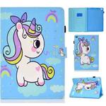 Painted Pattern TPU Horizontal Flip Leather Protective Case For iPad Air / Air2 / 9.7 (2017 2018)(Rainbow Unicorn)