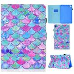 Painted Pattern TPU Horizontal Flip Leather Protective Case For Samsung Galaxy Tab S6 Lite(Color Fish Scales)
