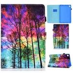 Painted Pattern TPU Horizontal Flip Leather Protective Case For Samsung Galaxy Tab S6 Lite(Forest)