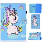 Painted Pattern TPU Horizontal Flip Leather Protective Case For Samsung Galaxy Tab A7 10.4 (2020)(Rainbow Unicorn)