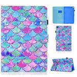 Painted Pattern TPU Horizontal Flip Leather Protective Case For Samsung Galaxy Tab A7 10.4 (2020)(Color Fish Scales)