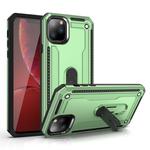 For iPhone 11 Pro Max Shockproof PC + TPU Protective Case with 360 Degree Rotating Holder(Green)