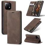 For Xiaomi Mi 11 CaseMe 013 Multifunctional Horizontal Flip Leather Case with Holder & Card Slot & Wallet(Coffee)