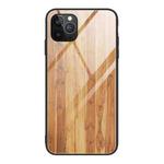 For iPhone 12 mini Wood Grain Tempered Glass + TPU Shockproof Case (M03)