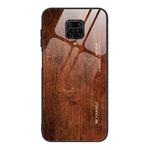 For Xiaomi Redmi Note 9S Wood Grain Tempered Glass + TPU Shockproof Case(M02)