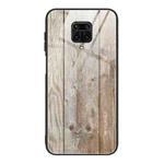 For Xiaomi Redmi Note 9S Wood Grain Tempered Glass + TPU Shockproof Case(M04)