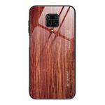 For Xiaomi Redmi Note 9S Wood Grain Tempered Glass + TPU Shockproof Case(M05)