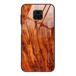 For Xiaomi Redmi Note 9S Wood Grain Tempered Glass + TPU Shockproof Case(M06)