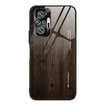For Xiaomi Redmi Note 10 Pro / Pro Max Wood Grain Tempered Glass + TPU Shockproof Case(M01)
