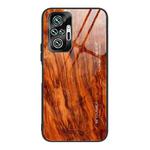 For Xiaomi Redmi Note 10 Pro / Pro Max Wood Grain Tempered Glass + TPU Shockproof Case(M06)
