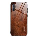 For Samsung Galaxy Note10+ Wood Grain Tempered Glass + TPU Shockproof Case(M02)