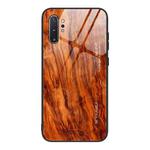 For Samsung Galaxy Note10+ Wood Grain Tempered Glass + TPU Shockproof Case(M06)