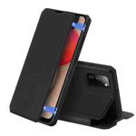 For Samsung Galaxy A02s 166.5mm DUX DUCIS Skin X Series PU + TPU Horizontal Flip Leather Case with Holder & Card Slots(Black)