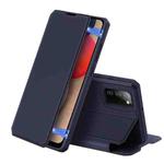 For Samsung Galaxy A02s 166.5mm DUX DUCIS Skin X Series PU + TPU Horizontal Flip Leather Case with Holder & Card Slots(Blue)