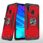 For Huawei P Smart(2019) Magnetic Armor Shockproof TPU + PC Case with Metal Ring Holder(Red)