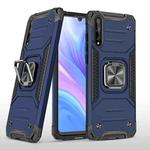 For Huawei P Smart S / Enjoy 10S / Y8P Magnetic Armor Shockproof TPU + PC Case with Metal Ring Holder(Blue)