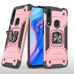 For Huawei Y9 Prime(2019) / P Smart Z Magnetic Armor Shockproof TPU + PC Case with Metal Ring Holder(Rose Gold)