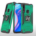 For Huawei Y9 Prime(2019) / P Smart Z Magnetic Armor Shockproof TPU + PC Case with Metal Ring Holder(Dark Green)